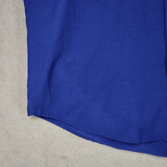 GH Bass XL Men Short Sleeve Button Up Shirt Blue Mesh Insert Polycotton Fishing - Picture 7 of 11